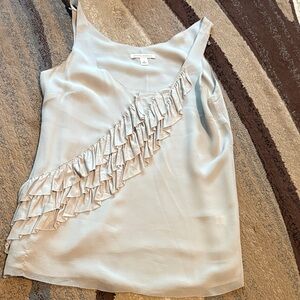 Banana Republic Soft Gray Ruffle Camisole